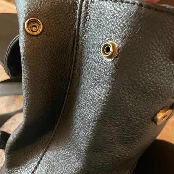 Darcy Marks London Black Embossed Vegan Leather Backpack - Picture 11 of 11